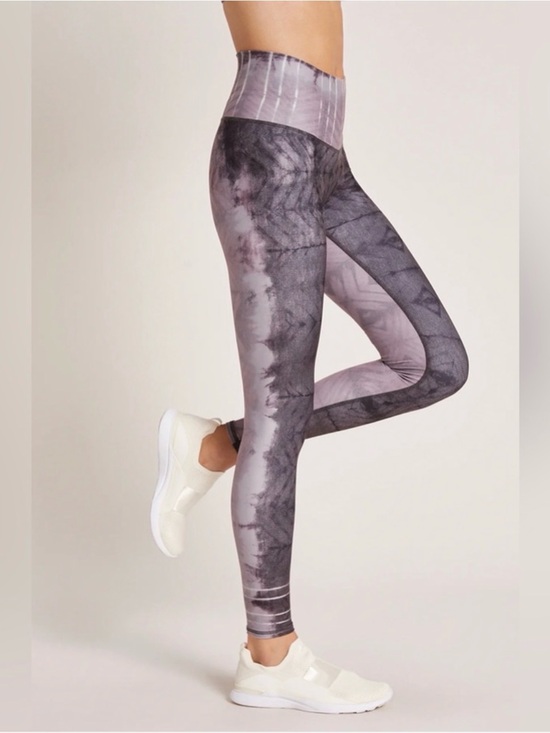 Niyama Sol Pants - Niyama Sol Mauve & Dark Purple Tribal Patterned Leggings